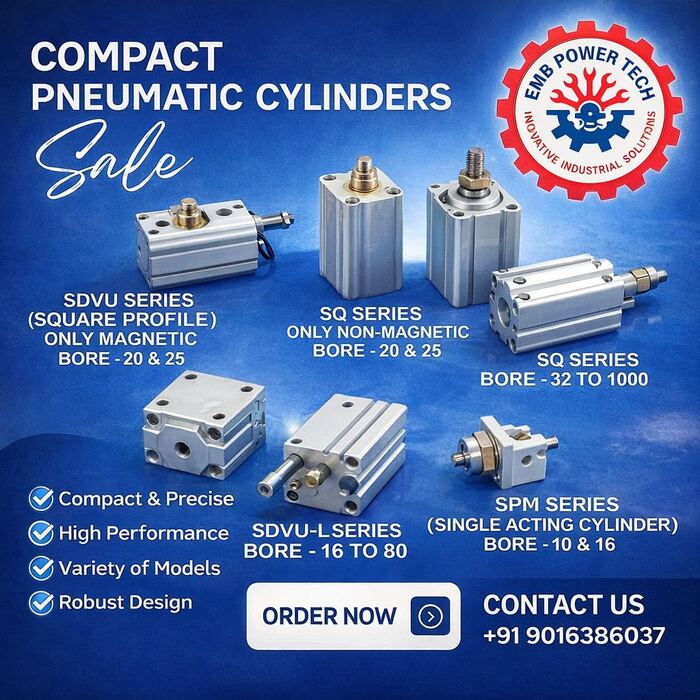 Compact Pneumatic Cylinders JANATICS SPAC — EMB POWERTECH Ahmedabad